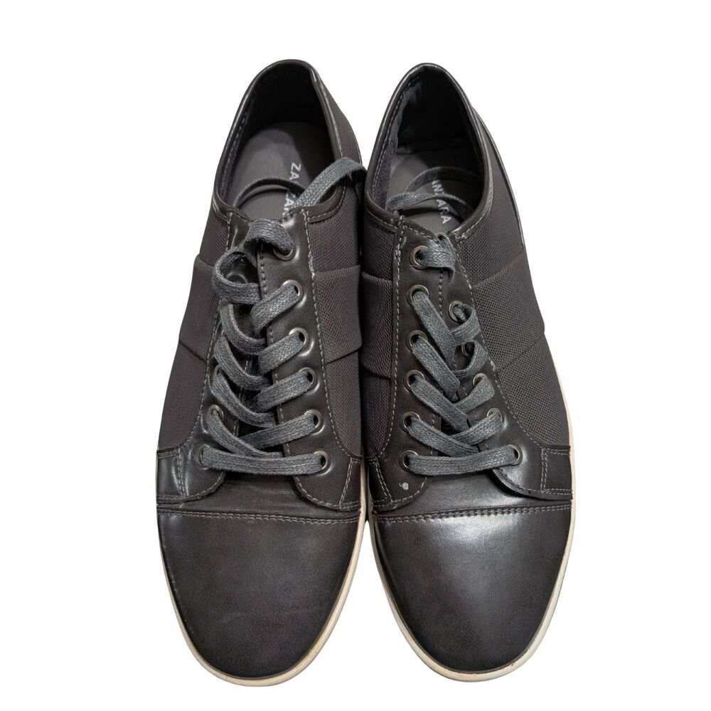 👟 Zanzara Rory Men's Gray Leather Mesh Fashion Sneakers Size 8.5